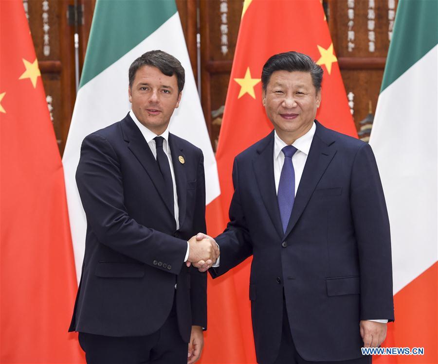 (G20 SUMMIT)CHINA-HANGZHOU-XI JINPING-ITALIAN PM-MEETING (CN)