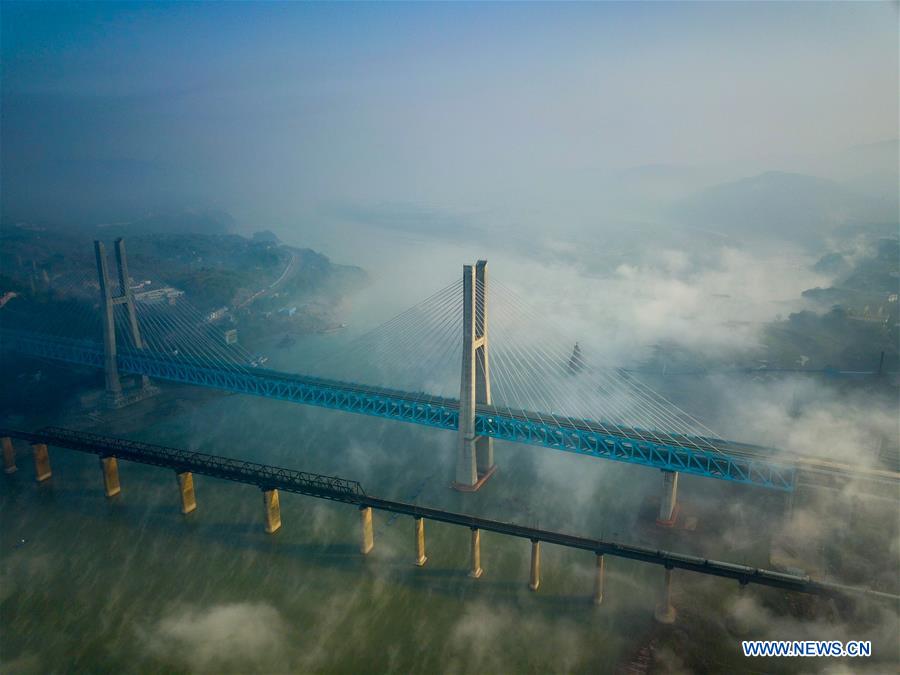 CHINA-CHONGQING-TRUSS-CABLE STAY-BRIDGE (CN)