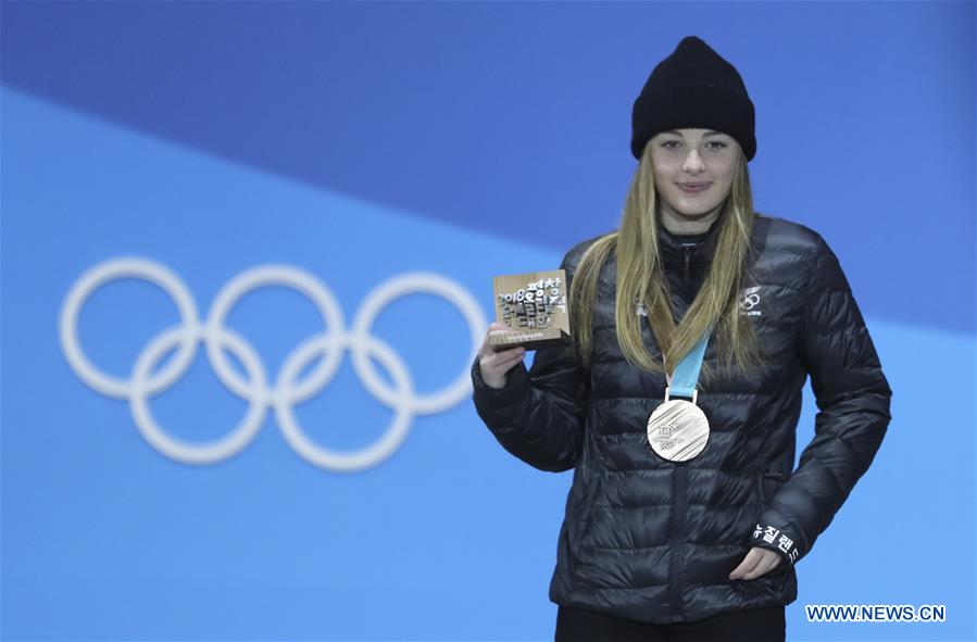 (SP)OLY-SOUTH KOREA-PYEONGCHANG-SNOWBOARD-LADIES' BIG AIR-MEDAL CEREMONY