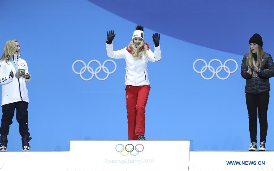 (SP)OLY-SOUTH KOREA-PYEONGCHANG-SNOWBOARD-LADIES' BIG AIR-MEDAL CEREMONY