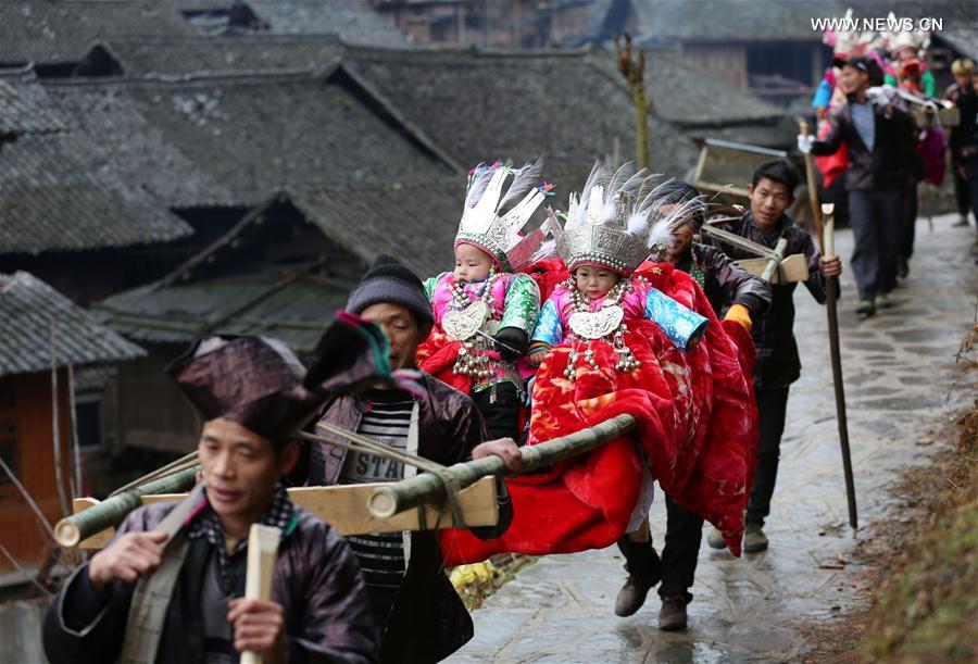 #CHINA-GUIZHOU-QIANDONGNAN-DONG PEOPLE-"TAI GUAN REN"(CN) 