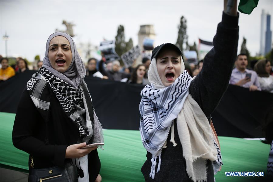 U.S.-CHICAGO-PALESTINIAN-PROTEST