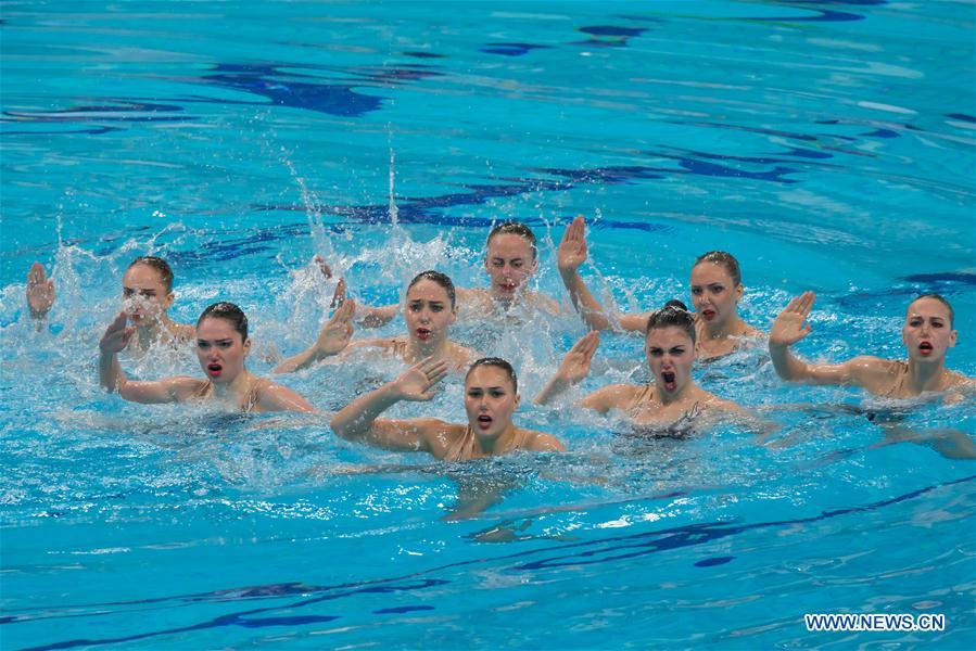 (SP)HUNGARY-BUDAPEST-FINA-ARTISTIC SWIMMING-WORLD SERIES-TEAM FREE