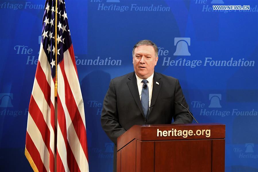 U.S.-WASHINGTON D.C.-POMPEO-IRAN-SPEECH