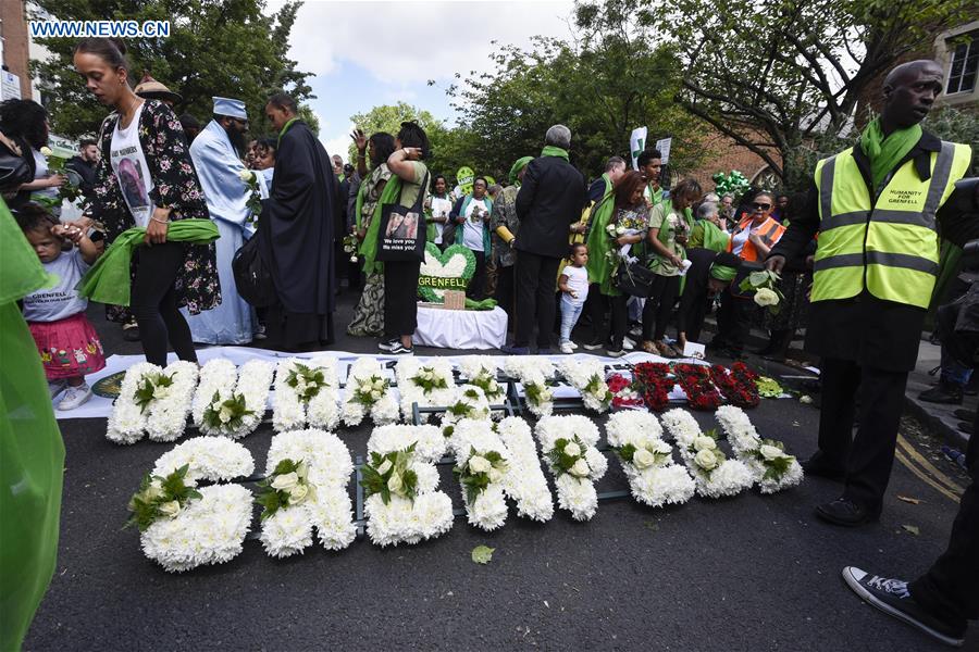 BRITAIN-LONDON-GRENFELL TOWER-FIRE-ONE YEAR ANNIVERSARY