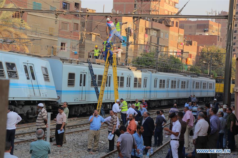 EGYPT-CAIRO-METRO-DERAILMENT