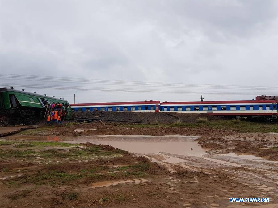 MONGOLIA-DORNOGOVI-TRAIN DERAILMENT