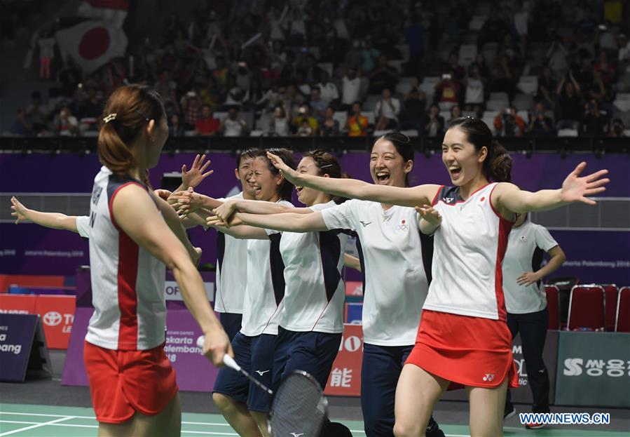 (SP)INDONESIA-JAKARTA-ASIAN GAMES-BADMINTON-WOMEN'S TEAM FINAL