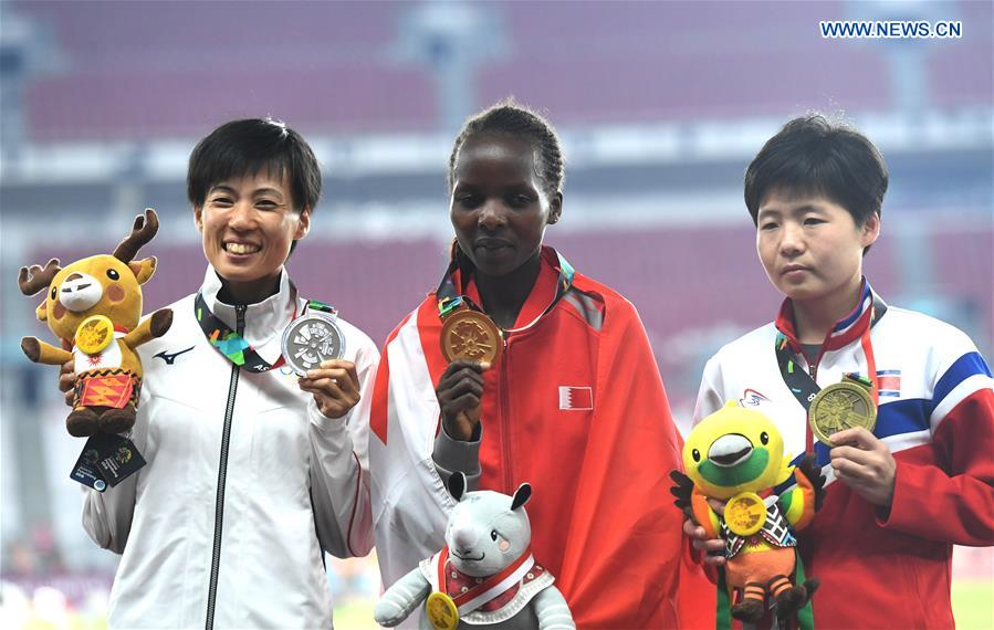 (SP)INDONESIA-JAKARTA-ASIAN GAMES-ATHLETICS-WOMEN'S MARATHON