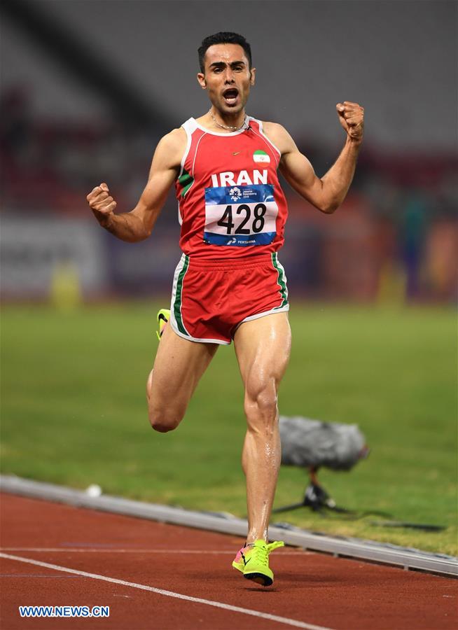 (SP)INDONESIA-JAKARTA-ASIAN GAMES-ATHLETICS-MEN'S 3000M STEEPLECHASE