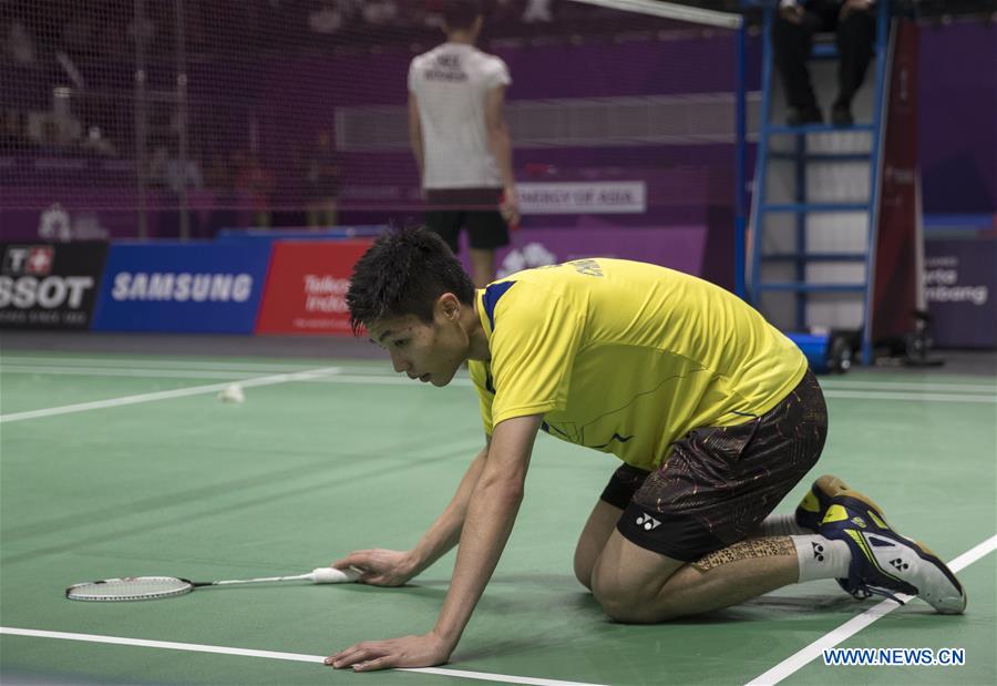 (SP)INDONESIA-JAKARTA-ASIAN GAMES-BADMINTON-MEN'S SINGLES