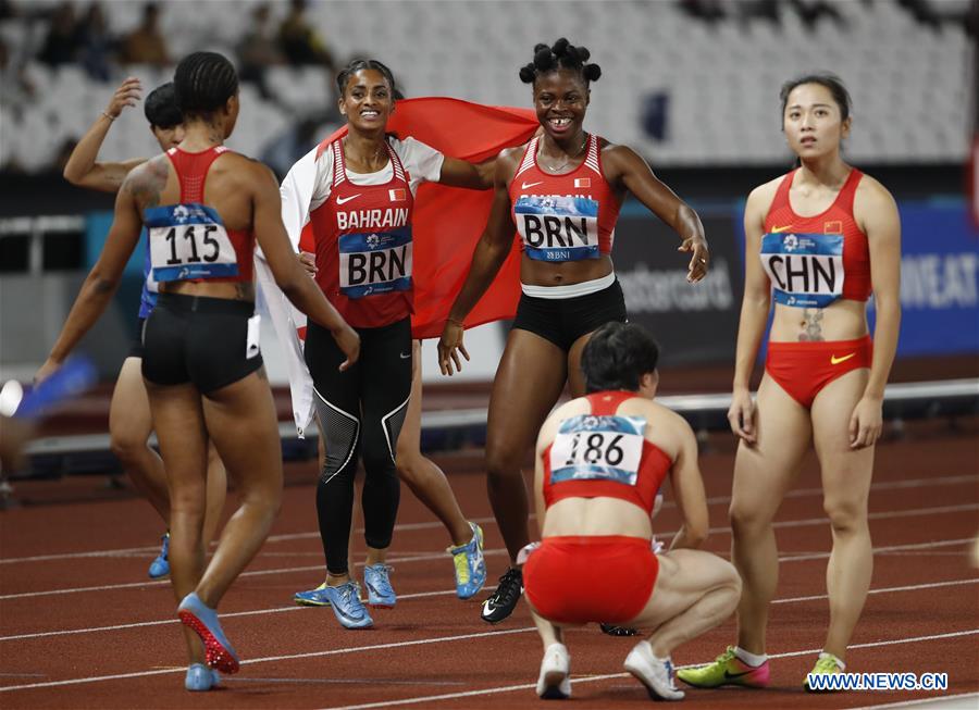 (SP)INDONESIA-JAKARTA-ASIAN GAMES-ATHLETICS-WOMEN'S 4X100M RELAY