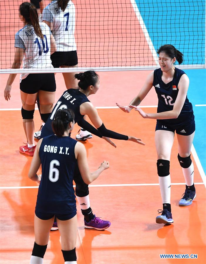 (SP)INDONESIA-JAKARTA-ASIAN GAMES-WOMEN'S VOLLEYBALL FINAL-CHINA VS THAILAND