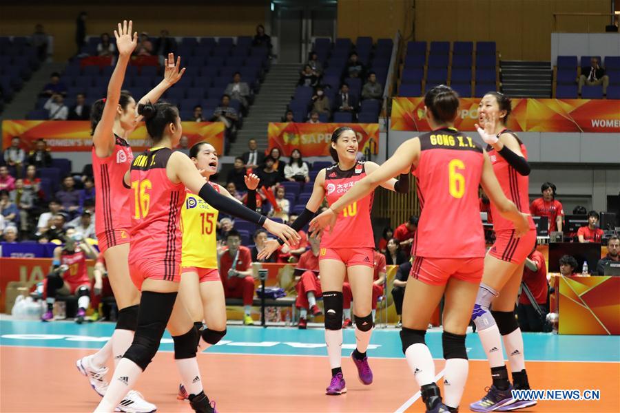 (SP)JAPAN-SAPPORO-VOLLEYBALL-WOMEN'S WORLD CHAMPIONSHIP-CHINA VS CANADA