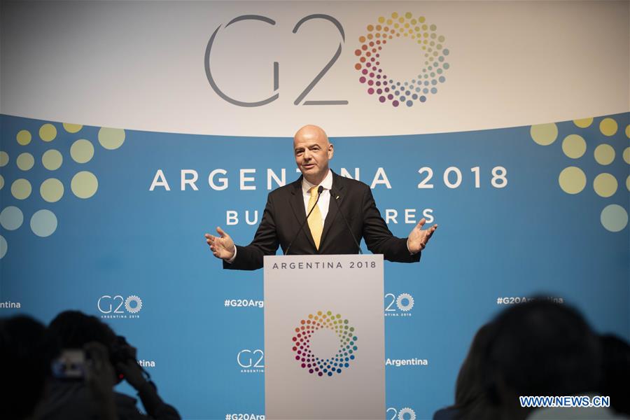 ARGENTINA-BUENOS AIRES-G20-FIFA-INFANTINO-PRESS CONFERENCE