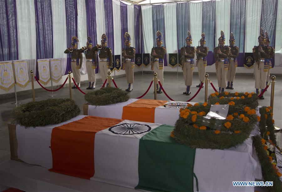 KASHMIR-SRINAGAR-GUNFIGHT-WREATH LAYING CEREMONY