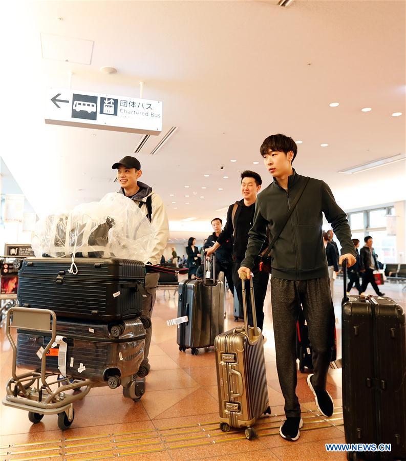 (SP)JAPAN-TOKYO-FIGURE SKATING-WORLD CHAMPIONSHIPS-TEAM CHINA-ARRIVAL