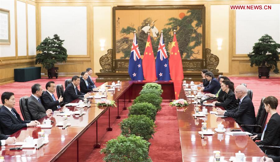 CHINA-BEIJING-LI KEQIANG-NEW ZEALAND-PM-TALKS (CN)