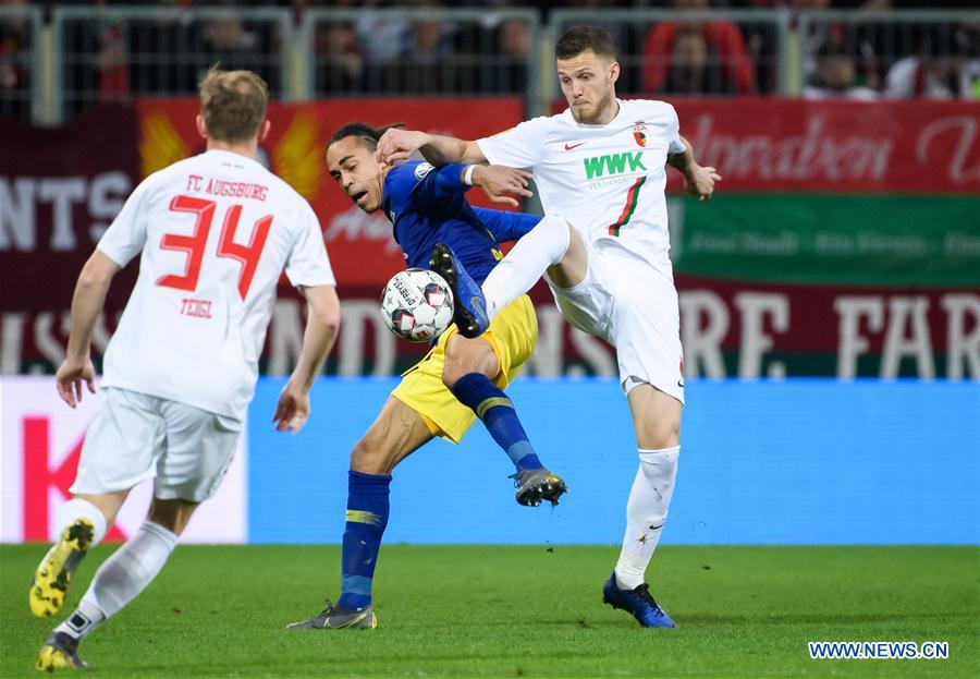 (SP)GERMANY--AUGSBURG-SOCCER-GERMAN CUP-AUGSBURG VS LEIPZIG