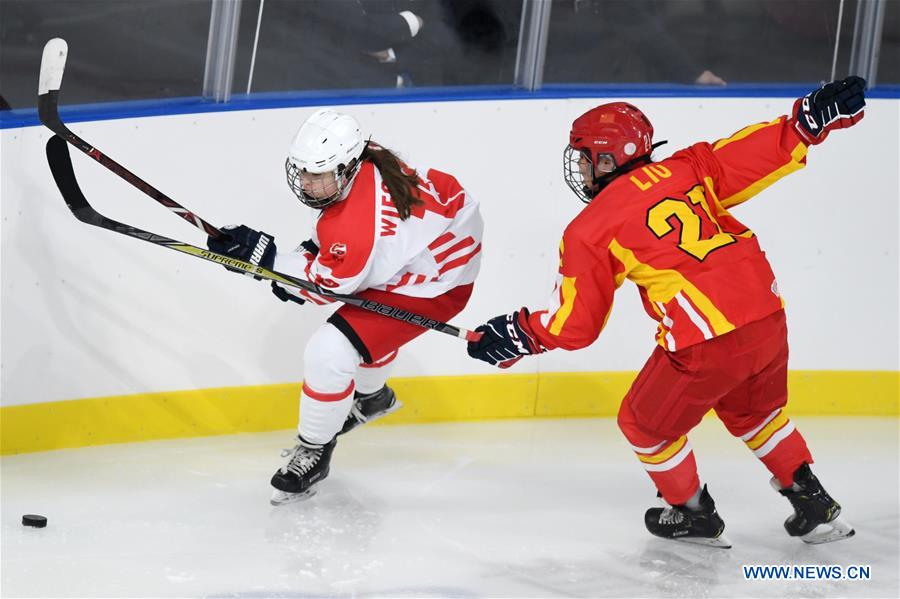 (SP)CHINA-BEIJING-ICE HOCKEY-FRIENDLY MATCH-CHINA VS POLAND