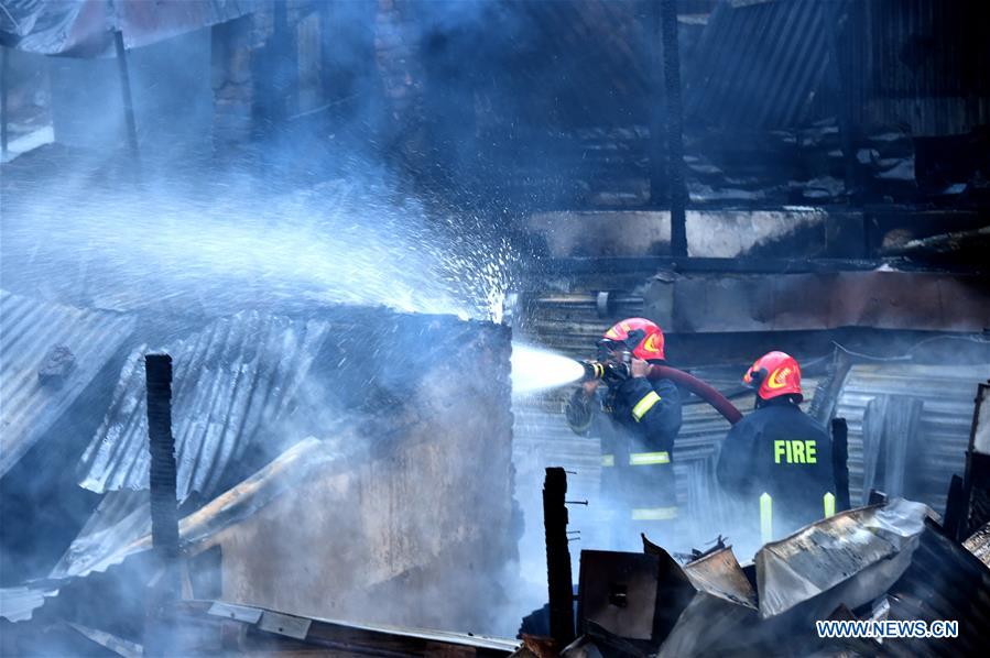 BANGLADESH-DHAKA-KITCHEN MARKET-FIRE