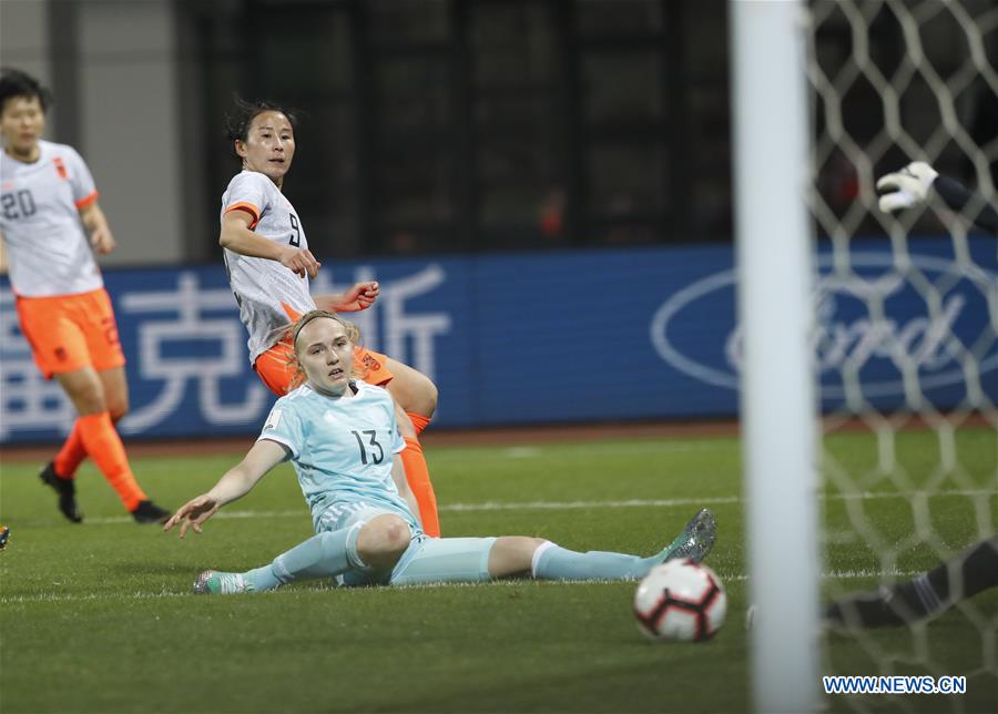 (SP)CHINA-WUHAN-FOOTBALL-INTERNATIONAL WOMEN'S FOOTBALL TOURNAMENT WUHAN 2019-CHINA VS RUSSIA (CN)