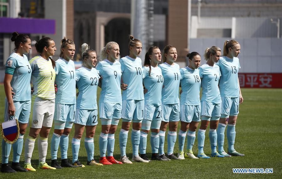 (SP)CHINA-WUHAN-FOOTBALL-INTERNATIONAL WOMEN'S FOOTBALL TOURNAMENT WUHAN 2019-3RD PLACE FINAL-RUSSIA VS CROATIA