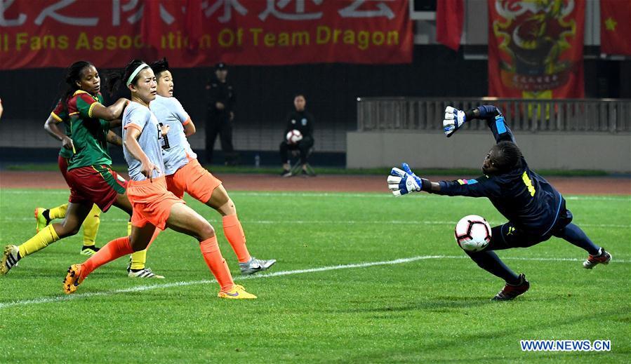 (SP)CHINA-WUHAN-FOOTBALL-INTERNATIONAL WOMEN'S FOOTBALL TOURNAMENT WUHAN 2019 FINAL-CHINA VS CAMEROON