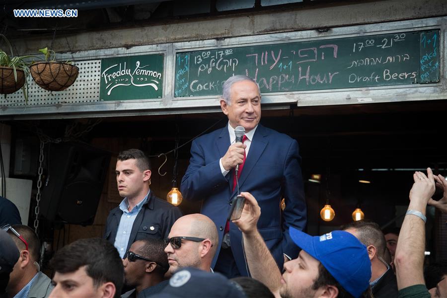 MIDEAST-JERUSALEM-ELECTION CAMPAIGN-NETANYAHU