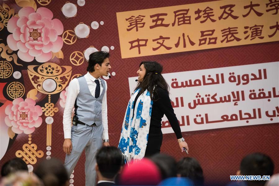 EGYPT-CAIRO-CHINESE-LANGUAGE COMEDY COMPETITION-EGYPTIAN COLLEGE STUDENTS