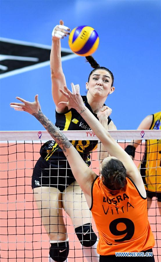 (SP)TURKEY-ISTANBUL-VOLLEYBALL-TURKISH WOMEN'S LEAGUE-VAKIFBANK VS ECZACIBASI