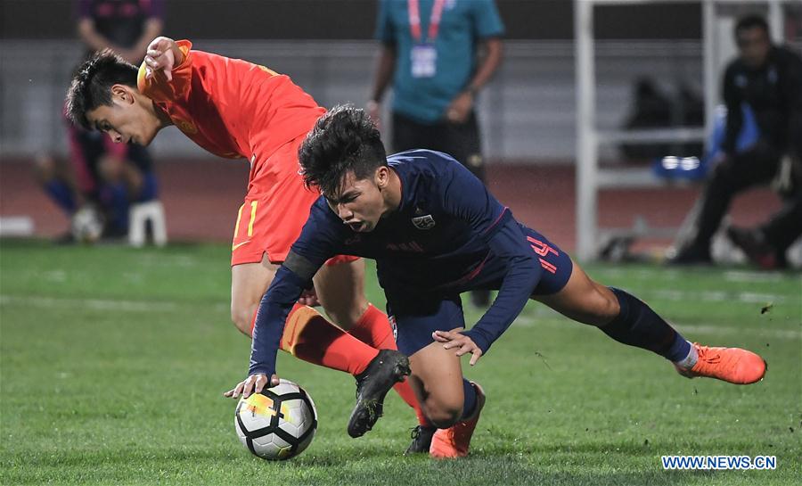 (SP)CHINA-CHENGDU-FOOTBALL-PANDA CUP INTERNATIONAL YOUTH TOURNAMENT-CHN U18 VS THA U18 (CN)