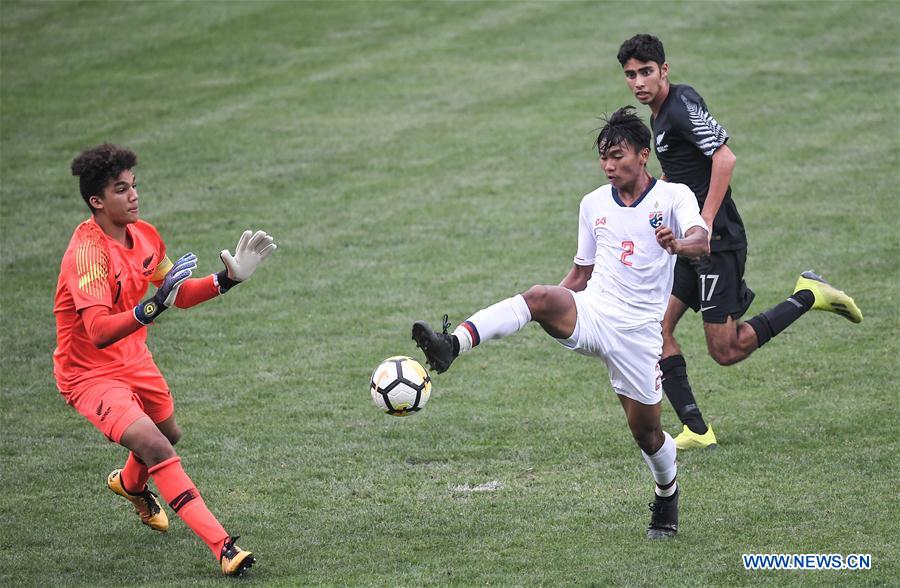 (SP)CHINA-CHENGDU-FOOTBALL-PANDA CUP INTERNATIONAL YOUTH TOURNAMENT-NZL U18 VS THA U18 (CN)