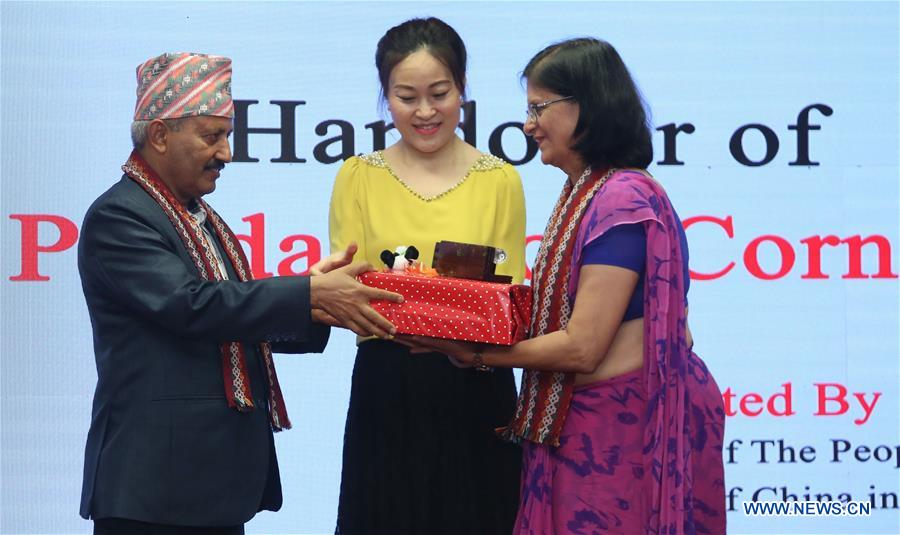 NEPAL-KATHMANDU-CHINA-"PANDA BOOK CORNER"-HANDOVER CEREMONY