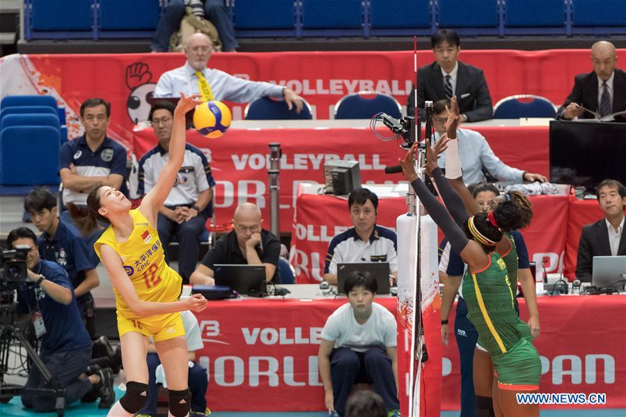 (SP)JAPAN-YOKOHAMA-VOLLEYBALL-WOMEN'S WORLD CUP-CHN VS CMR