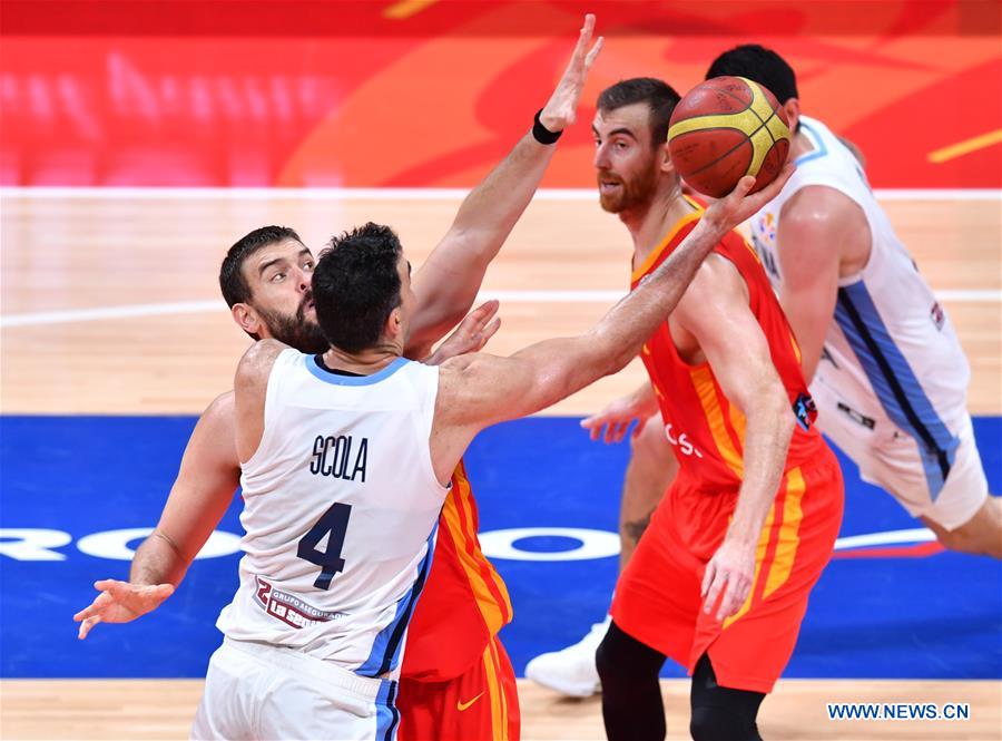 (SP)CHINA-BEIJING-BASKETBALL-FIBA WORLD CUP-ESP VS ARG (CN)