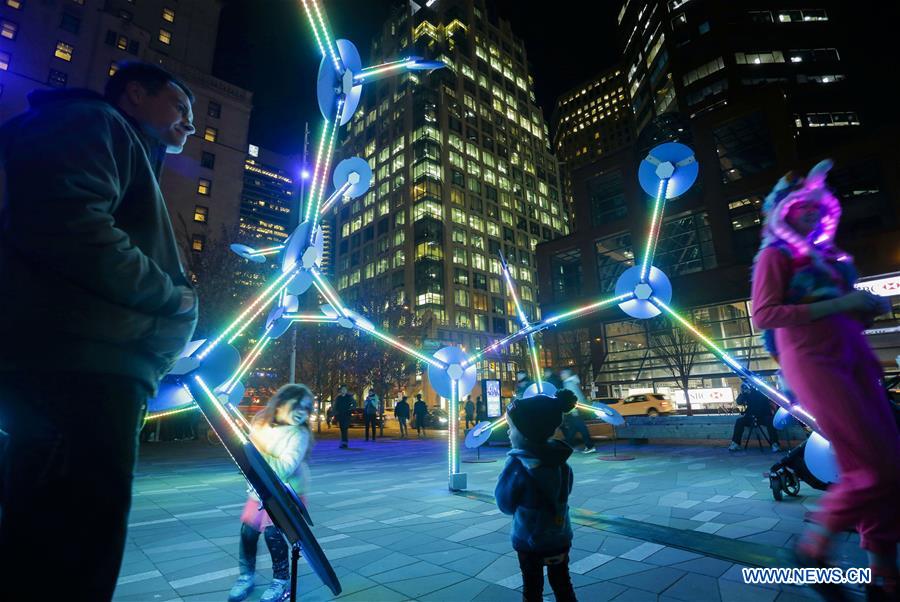 CANADA-VANCOUVER-LIGHT-ART