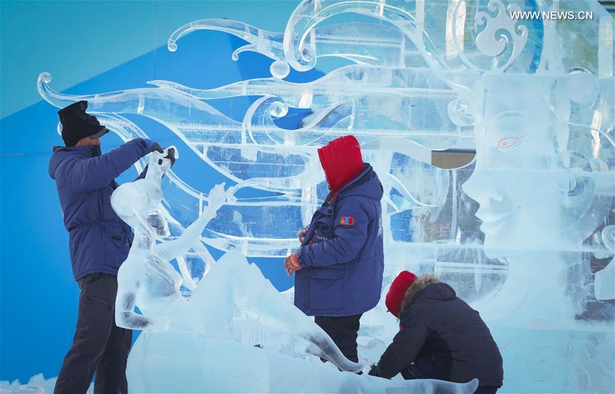 CHINA-HEILONGJIANG-HARBIN-ICE SCULPTURE-CHAMPIONSHIP(CN)