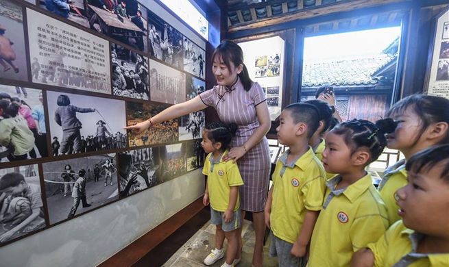 Various activities held for children in Gangkou village of E China's Zhejiang