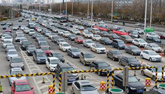 Heavy traffic seen on last day of Spring Festival holiday