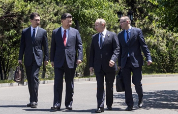 Xi takes walk with Putin after meeting in Beijing